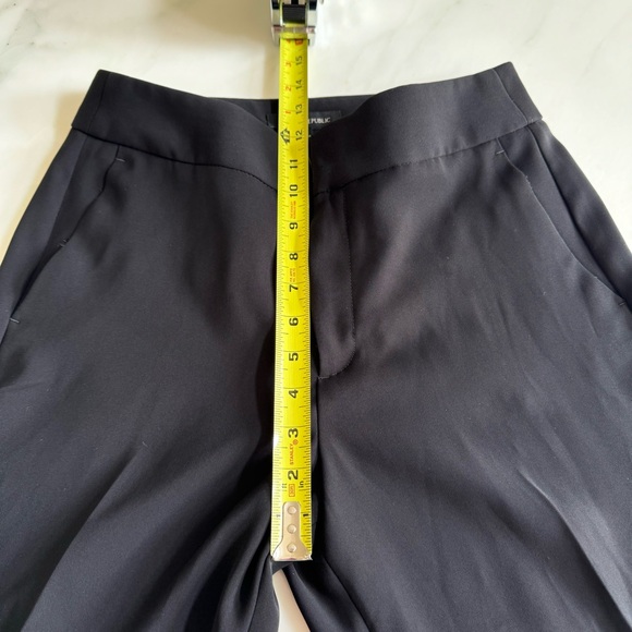 Banana Republic Slim Wide-leg Cropped Pant Black Sz 2 - Picture 7 of 10